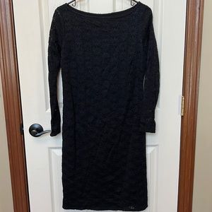 Maternity black lace dress